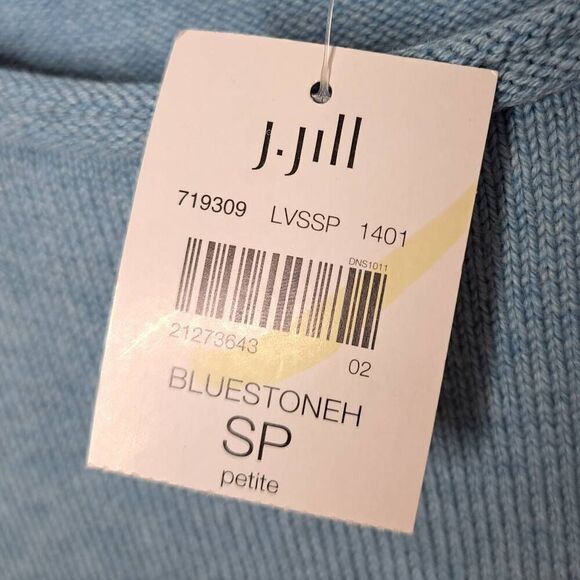 Pure Jill J Jill Women's Cotton Cashmere Blend Sweater Dress in Blue Stone size - Picture 6 of 8